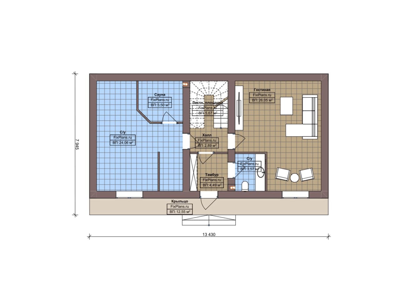 Планировка Двухэтажный дом F-20978