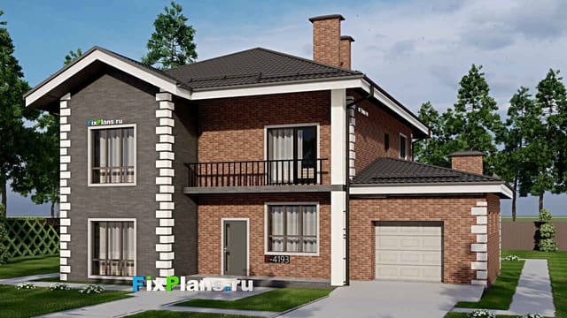 Двухэтажный дом F-4193